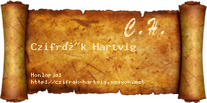 Czifrák Hartvig névjegykártya